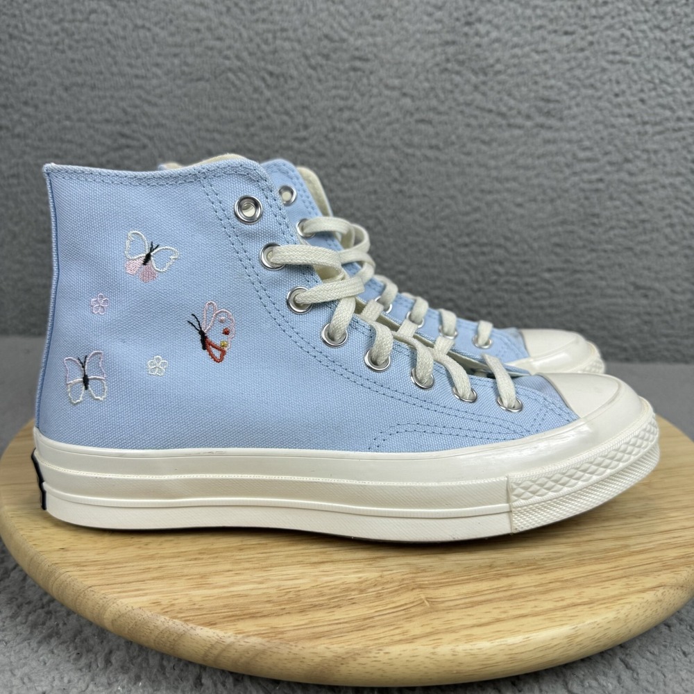 Converse Chuck Taylor Womens Size 8.5 Shoes 70 Hi Top Embroidered Butterflies